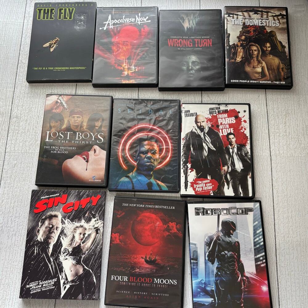 Action Horror DVD Lot 10 Movies Apocalypse Now Sin City